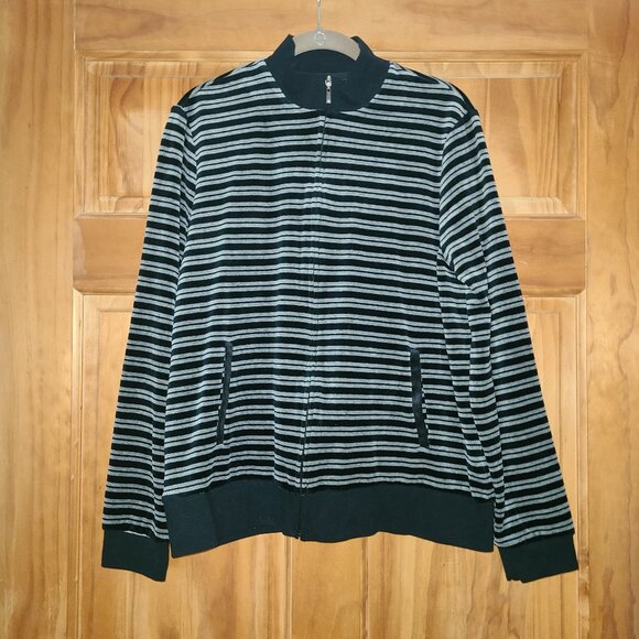 breckenridge Black/Gray Zip Up Jacket - Picture 1 of 2